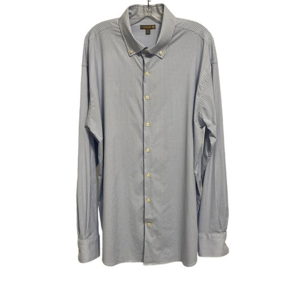 Peter Millar Summer Comfort XXL LS Button Pre-owned Blue‎ & White